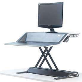 Fellowes 0007901 Lotus Sit Stand Workstation - Black 0007901