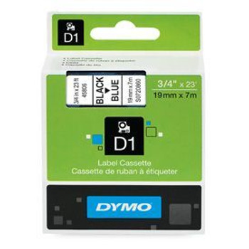 Dymo 45806 19mm x 7m Black on Blue Tape 45806 Dymo 45806 19mm x 7m Black on Blue Tape 45806