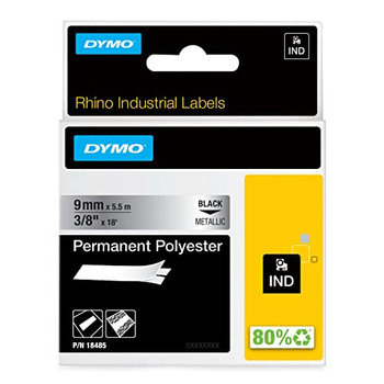 Dymo 18485 9mm Metallized Tape 18485 Dymo 18485 9mm Metallized Tape 18485