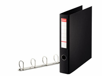 Esselte Standard Ring Binder Polypropylene 4 D-Ring A4 40Mm Rings Black 82407 82407