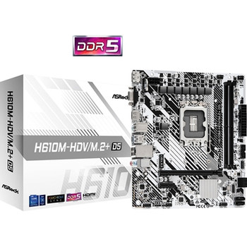 Asrock H610M-HDV/M.2+ D5 Intel 12Th And 13Th Ddr5 Sata3 Usb 3.2 Gen1 H610M-HDV/M.2+ D5