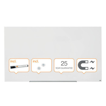 Nobo Impression Pro Magnetic Glass Whiteboard 1900X1000mm White 1905178 1905178
