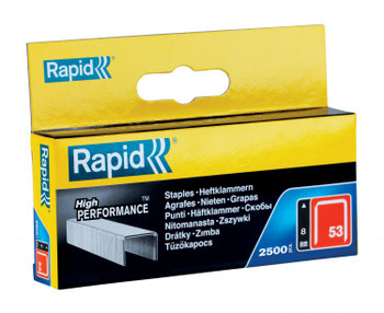 Rapid No. 53 Finewire Staple 8 mm RAPIDNO53STAPLES8MM Rapid No. 53 Finewire Staple 8 mm RAPIDNO53STAPLES8MM