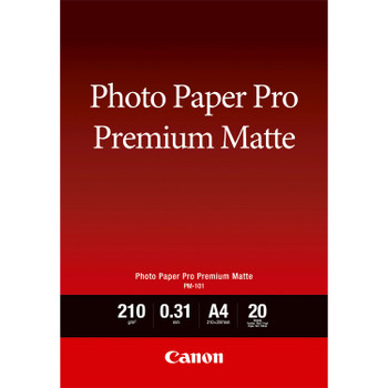 Canon PM-101 Premium A4 Matte Photo Paper 20 Sheets - 8657B005 8657B005