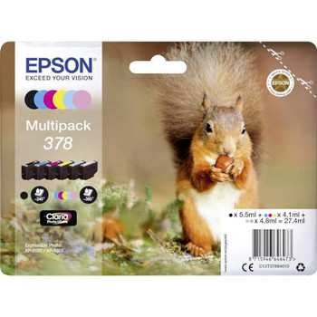 Epson 378 Squirrel Black Light Cyan Light Magenta Cyan Magenta Yellow Standard C C13T37884010