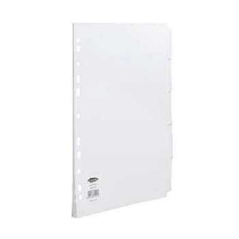 Valuex Divider A4 5 Part Multipunched White Card 79901 79901