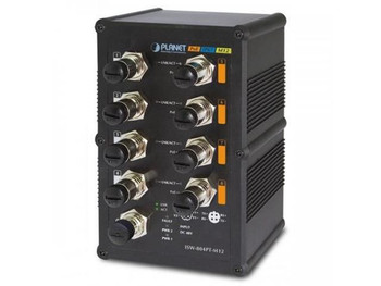 Planet ISW-804PT-M12 IP67 rated 8-Port 10/100Mbps ISW-804PT-M12