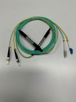 Lanview LVO-CON-DOUBLEEND-OM3-2XST-OS2-2XLC-5M ST- LC duplex 5M OM3 to OS2 LVO-CON-DOUBLEEND-OM3-2XST-OS2-2XLC-5M