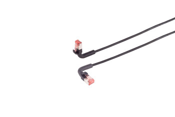 Lanview LV-6AFTP-FLEX-ANG-0025B CAT6A U/FTP 0.25m Black LV-6AFTP-FLEX-ANG-0025B