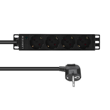 Lanview LVR-2MSCH-LIC-SCH4 10�� 4-way Scho outlets LVR-2MSCH-LIC-SCH4