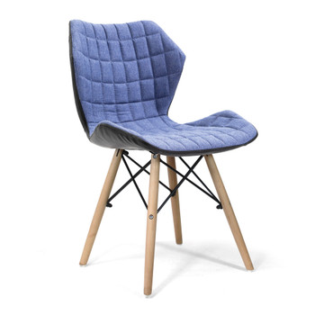 Nautilus Designs Amelia Contemporary Lightweight Fabric Chair With Panel Stitchi BCF/B570/DN Nautilus Designs Amelia Contemporary Lightweight Fabric Chair With Panel Stitchi BCF/B570/DN