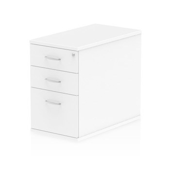 Impulse 800Mm Deep 3 Drawer Desk High Pedestal White I000191 I000191 Impulse 800Mm Deep 3 Drawer Desk High Pedestal White I000191 I000191