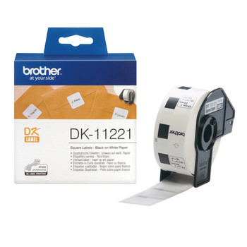 Brother Square Paper Label Black on white 1000 pcs DK White Direct thermal Broth DK11221