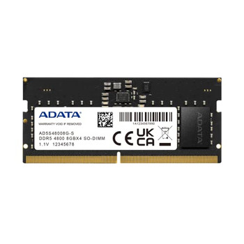 Adata Premier 16Gb Ddr5 4800Mhz Pc5-38400 Cl40 1.1V Ecc Sodimm Memory AD5S480016G-S Adata Premier 16Gb Ddr5 4800Mhz Pc5-38400 Cl40 1.1V Ecc Sodimm Memory AD5S480016G-S
