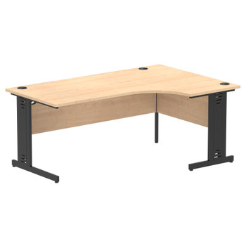 Impulse Right Crescent Office Desk W1800 X D1200 X H730mm Cable Managed Leg Mapl I004555 Impulse Right Crescent Office Desk W1800 X D1200 X H730mm Cable Managed Leg Mapl I004555