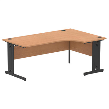 Impulse Right Crescent Office Desk W1800 X D1200 X H730mm Cable Managed Leg Oak I004569 Impulse Right Crescent Office Desk W1800 X D1200 X H730mm Cable Managed Leg Oak I004569