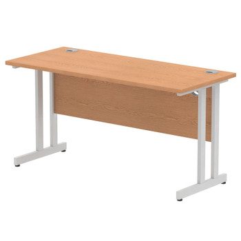 Impulse 1400 X 600Mm Straight Desk Oak Top Silver Cantilever Leg MI002649 MI002649 Impulse 1400 X 600Mm Straight Desk Oak Top Silver Cantilever Leg MI002649 MI002649