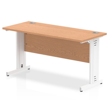Impulse 1400 X 600Mm Straight Desk Oak Top White Cable Managed Leg MI002734 MI002734 Impulse 1400 X 600Mm Straight Desk Oak Top White Cable Managed Leg MI002734 MI002734