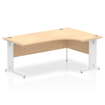 Dynamic Impulse 1800Mm Right Crescent Desk Maple Top White Cable Managed Leg MI0 I002625 Dynamic Impulse 1800Mm Right Crescent Desk Maple Top White Cable Managed Leg MI0 I002625