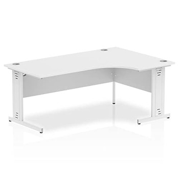 Dynamic Impulse 1800Mm Right Crescent Desk Maple Top White Cable Managed Leg MI0 I002625 Dynamic Impulse 1800Mm Right Crescent Desk Maple Top White Cable Managed Leg MI0 I002625