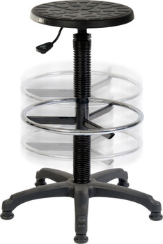 Polly Deluxe Draughter Pu Stool Black - 1850/1164 - 1850/1164