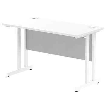 Impulse 1200 X 600Mm Straight Desk White Top White Cantilever Leg MI002201 MI002201 Impulse 1200 X 600Mm Straight Desk White Top White Cantilever Leg MI002201 MI002201