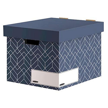Bankers Box Decor Storage Box - Urban Slate Blue Pack of 5 4483701