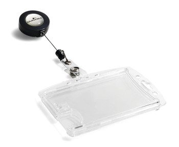 Durable Security Pass Badge Holder And Reel 54X90mm Pack 10 822419 822419