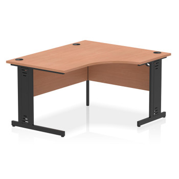 Impulse Right Crescent Office Desk W1400 X D1200 X H730mm Cable Managed Leg Beec I004544 Impulse Right Crescent Office Desk W1400 X D1200 X H730mm Cable Managed Leg Beec I004544