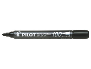 Pilot 100 Permanent Marker Bullet Tip Fine 1.0Mm Line Black Pack 12 - 4902505511 4902505511097