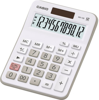 Casio MX-12B Desk Calculator White MX12B Casio MX-12B Desk Calculator White MX12B