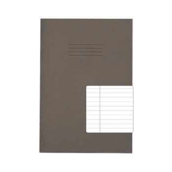 Rhino A4 Exercise Book 80 Page Ruled F8m Grey Pack 50 - VEX668-246-6 VEX668-246-6