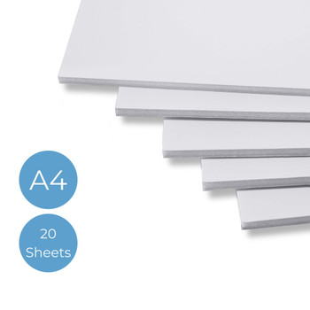 Valuex Foamboard 5Mm A4 White Pack 20 FBWHTA420 FBWHTA420