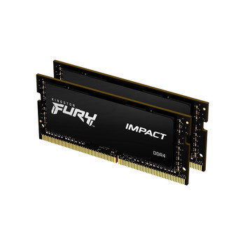 Kingston 64GB 3200MT/s DDR4 CL20 SODIMM Kit of 2 FURY Impact 2 x 32 GB DDR4 3200 KF432S20IBK2/64