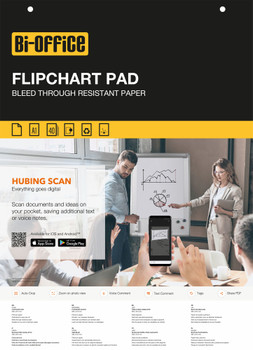Bi-Office Flipchart Pad Plain A1 40 Sheets Pack 5 FL0125101