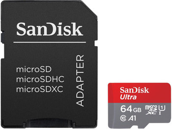 Sandisk Ultra 64Gb Sdxc Uhs-I Class 10 Memory Card And Adapter SDSQUAB-064G-GN6MA