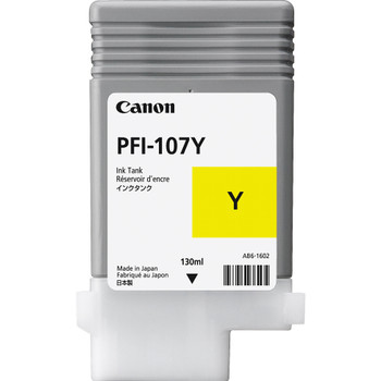 Canon Pfi107y Yellow Standard Capacity Ink Cartridge 130Ml - 6708B001 6708B001