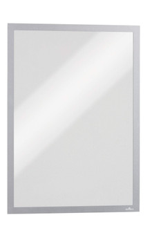Durable Duraframe Magnetic Display Frame Self Adhesive A3 Silver Pack 5 486823