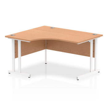 Impulse 1400Mm Left Crescent Desk Oak Top White Cantilever Leg I003833 I003833 Impulse 1400Mm Left Crescent Desk Oak Top White Cantilever Leg I003833 I003833