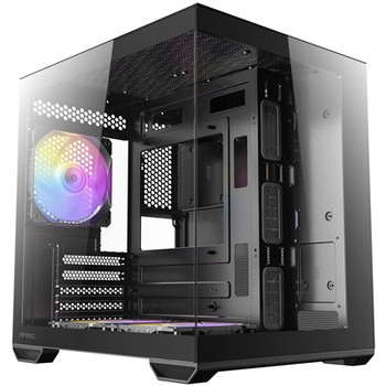 Antec Cx60m Argb Mini Tower Micro Atx Gaming Case Black Tempered Glass Panels Du 0-761345-10217-9