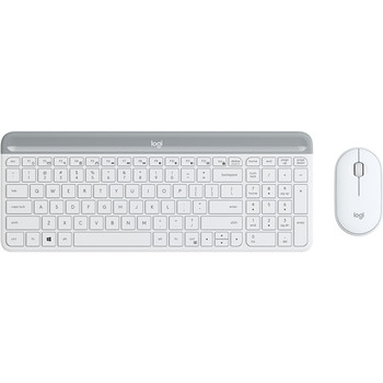 Logitech MK470 Slim Combo Full-size 100% RF Wireless QWERTY White Mouse included 920-009203