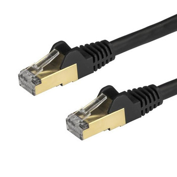 Startech.Com 0.5M Black Cat6a Ethernet Stp Cable 6ASPAT50CMBK