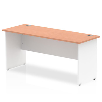 Impulse Straight Office Desk W1600 X D600 X H730mm Panel End Leg Beech Finish Wh TT000099 Impulse Straight Office Desk W1600 X D600 X H730mm Panel End Leg Beech Finish Wh TT000099