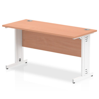 Impulse 1400 X 600Mm Straight Desk Beech Top White Cable Managed Leg MI001765 MI001765 Impulse 1400 X 600Mm Straight Desk Beech Top White Cable Managed Leg MI001765 MI001765