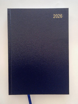 Valuex Desk Diary A5 Week To View 2026 Blue - BUSA53 BLUE BUSA53 Blue