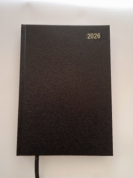 Valuex Desk Diary A5 2 Day Per Page 2026 Black - BUSA52 BLACK BUSA52 Black
