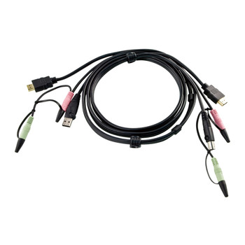 ATEN HDMI KVM Cable 18m 1.8 m HDMI Black HDMI USB A 2 x 3.5mm HDMI USB B 2 x 3.5 2L-7D02UH