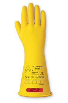 Low Volt Electrical Insulating Glove Class 00 Yellow Size XL ANRIG0014YXL