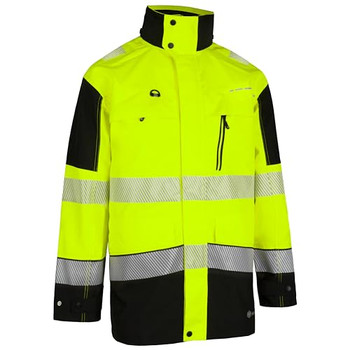 Beeswift Deltic Hi-Vis Two-Tone Ripstop Breathable Waterproof Jacket Yellow XL BSDJTTSYNXL