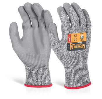 Beeswift Glovezilla Pu m Coated Gloves Grey Size XL GZ03GYXL